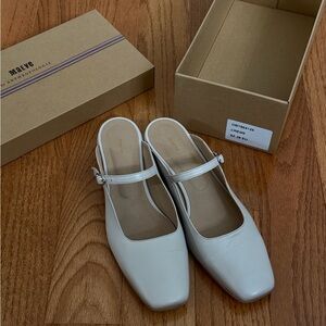 Maeve Cream Slingback Heels